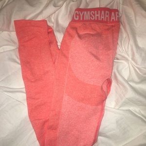 Gymshark flex leggings in peach/coral
